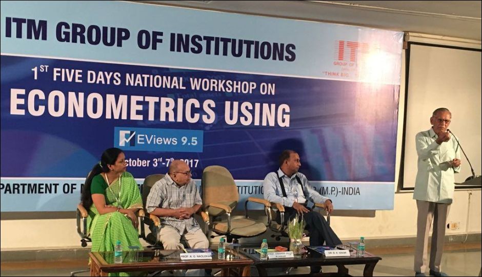 1st Five Days National Workshop on Econometrics Using E-views 9.5- 2017